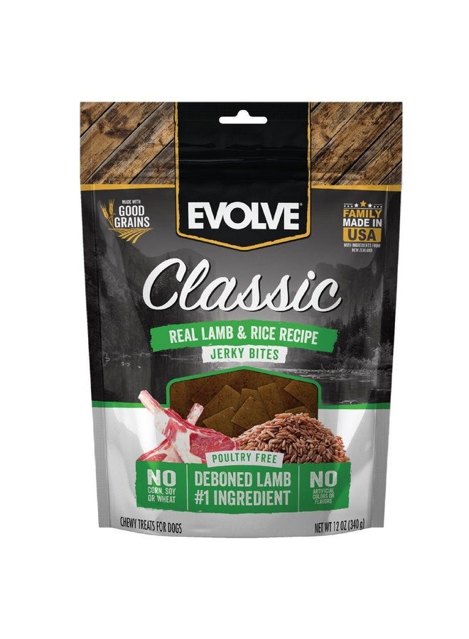 Evolve Classic Lamb & Brown Rice Jerky Bites Soft Dog Treats | 12 oz - Image 1