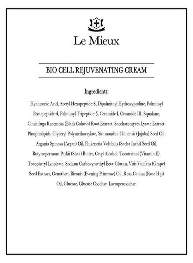 Le Mieux Bio Cell Rejuvenating Cream Triple Peptide Facial Moisturizer With Hyaluronic Acid, Squalane & Rose Hip, Night & Day Cream For Face & Neck, No Parabens Or Sulfates (1.75 Oz / 52 Ml) - Image 5