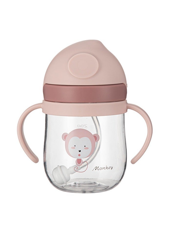 طفل سترو أكواب مع مقبض تعلم شرب أكواب مع الكرة الجاذبية 250ml الأزرق / الوردي  - Image 1