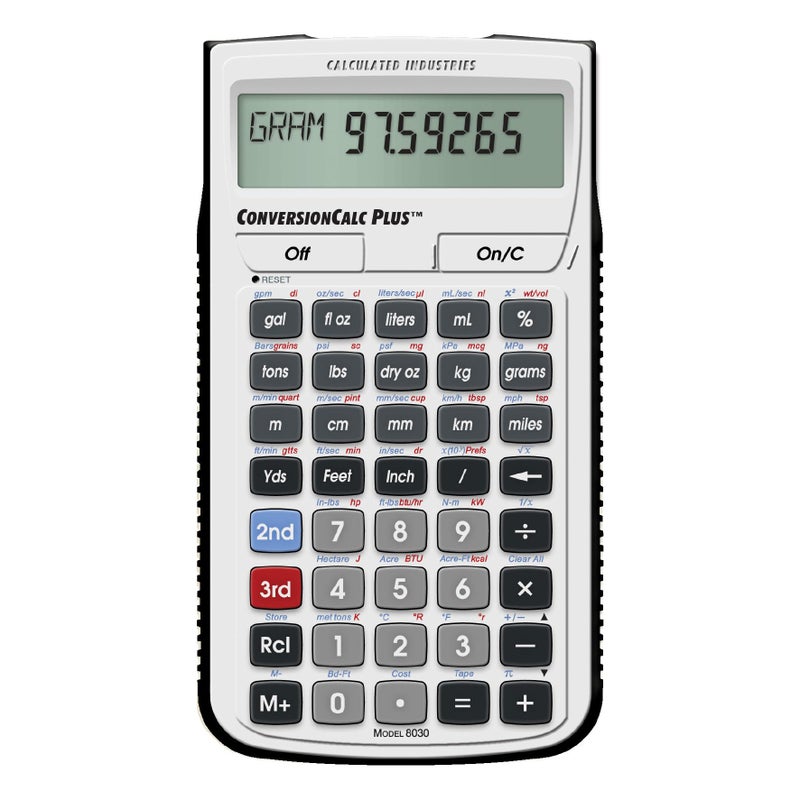 Calculated Industries 8030 ConversionCalc Plus Professional Conversion Calculator Silver - Image 2