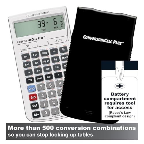 Calculated Industries 8030 ConversionCalc Plus Professional Conversion Calculator Silver - Image 3