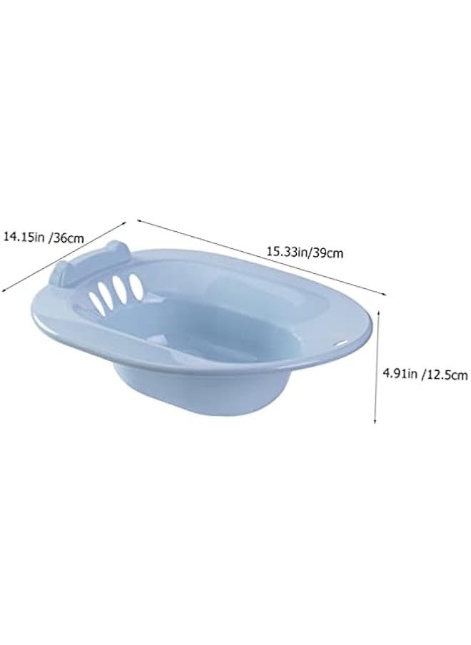 ماركة غير محددة Toyvian Bidet Toilet Seat Bidet Sitz Bath for Postpartum Care Sitz Bath Basin ocks Bath Basin Plastic Blue Dressing Table Pregnant Woman No Squatting Toilet Basin  - Image 5
