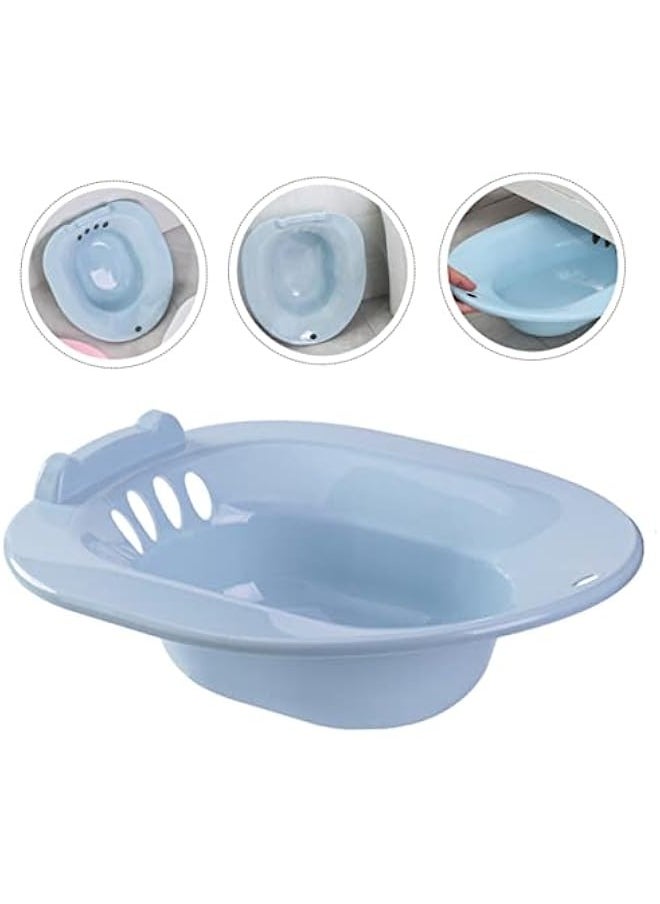 ماركة غير محددة Toyvian Bidet Toilet Seat Bidet Sitz Bath for Postpartum Care Sitz Bath Basin ocks Bath Basin Plastic Blue Dressing Table Pregnant Woman No Squatting Toilet Basin  - Image 4