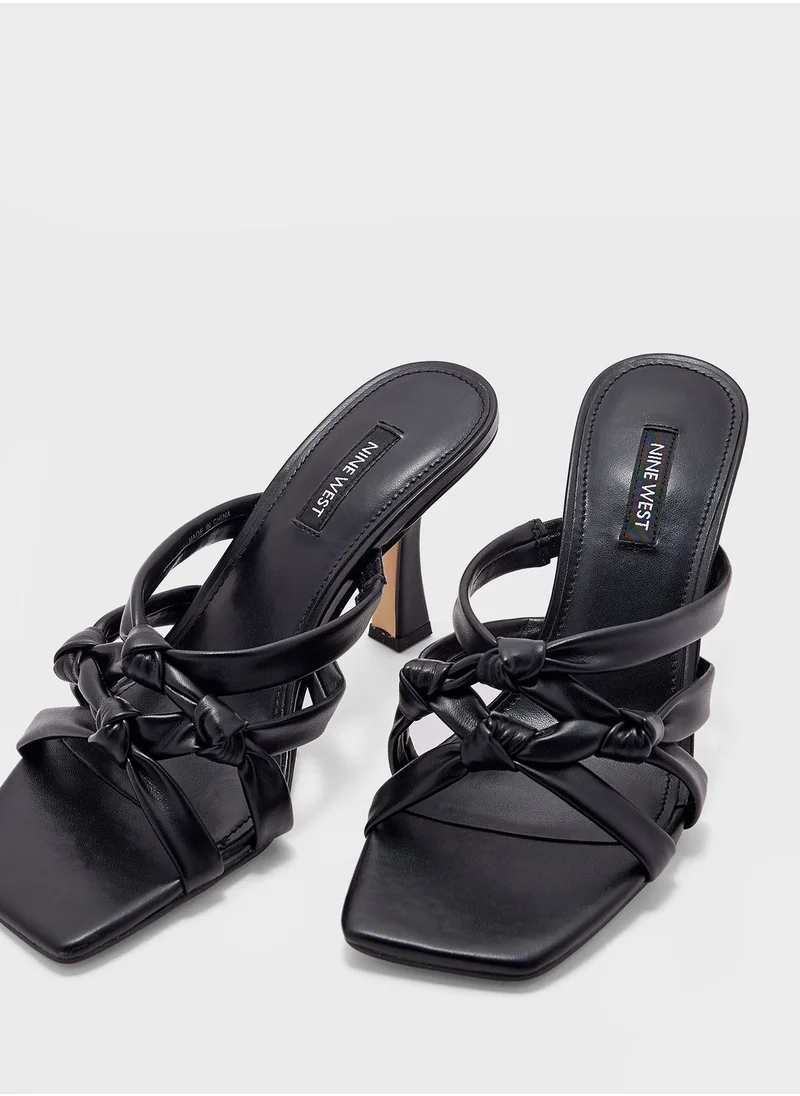 NINE WEST Multi Strap Mid Heel Sandals