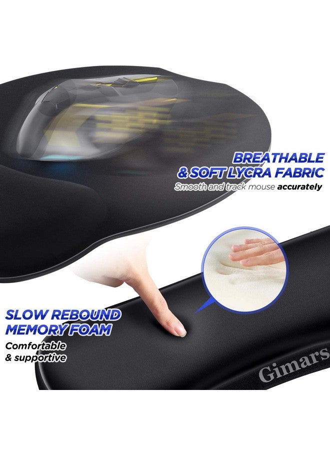 جيمارس وسادة ماوس جيمارز المطورة فائقة النعومة من الألياف الناعمة والناعمة والمريحة لدعم المعصم ولوحة المفاتيح ومسند المعصم لأجهزة الكمبيوتر واللاب توب وأجهزة ماك والألعاب والمكتب، متينة ومريحة ومخففة للألم - Image 3