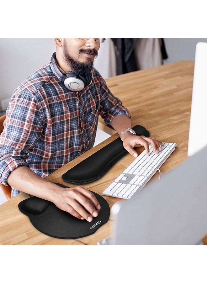 جيمارس وسادة ماوس جيمارز المطورة فائقة النعومة من الألياف الناعمة والناعمة والمريحة لدعم المعصم ولوحة المفاتيح ومسند المعصم لأجهزة الكمبيوتر واللاب توب وأجهزة ماك والألعاب والمكتب، متينة ومريحة ومخففة للألم - Image 5