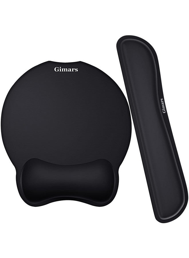 جيمارس وسادة ماوس جيمارز المطورة فائقة النعومة من الألياف الناعمة والناعمة والمريحة لدعم المعصم ولوحة المفاتيح ومسند المعصم لأجهزة الكمبيوتر واللاب توب وأجهزة ماك والألعاب والمكتب، متينة ومريحة ومخففة للألم - Image 1
