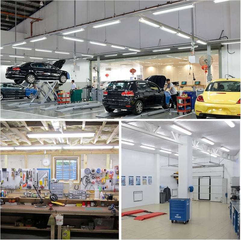 SHOPLED 4FT LED Shop Light, 40W 5500LM 6000K Cool White, V Shape, Linkable T8 LED Tube Lights 4FT, 4 Foot Shop Lights for Workshop, Plug and Play, 4 Pack - Image 5