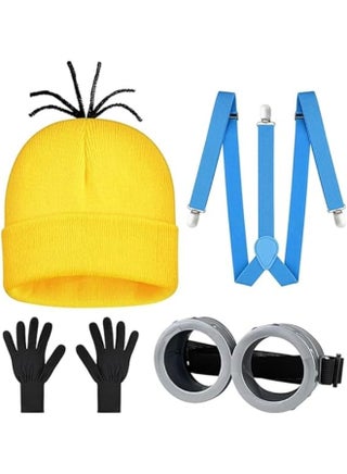مجموعة إكسسوارات زي مينيون من Brain Giggles، مكونة من 4 قطع - للأطفال والكبار، تتضمن نظارات مينيون، وقبعة صفراء، وقفازات، وحمالات - زي تنكري مرح لعيد الهالوين للأولاد والبنات - pzsku/Z0CEAF3E5C34549BD6FB2Z/45/1757411295/1181ee25-1d53-44af-a8da-a681b02c098b