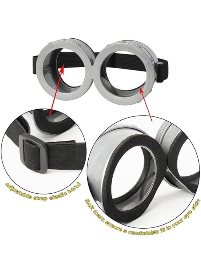 مجموعة إكسسوارات زي مينيون من Brain Giggles، مكونة من 4 قطع - للأطفال والكبار، تتضمن نظارات مينيون، وقبعة صفراء، وقفازات، وحمالات - زي تنكري مرح لعيد الهالوين للأولاد والبنات