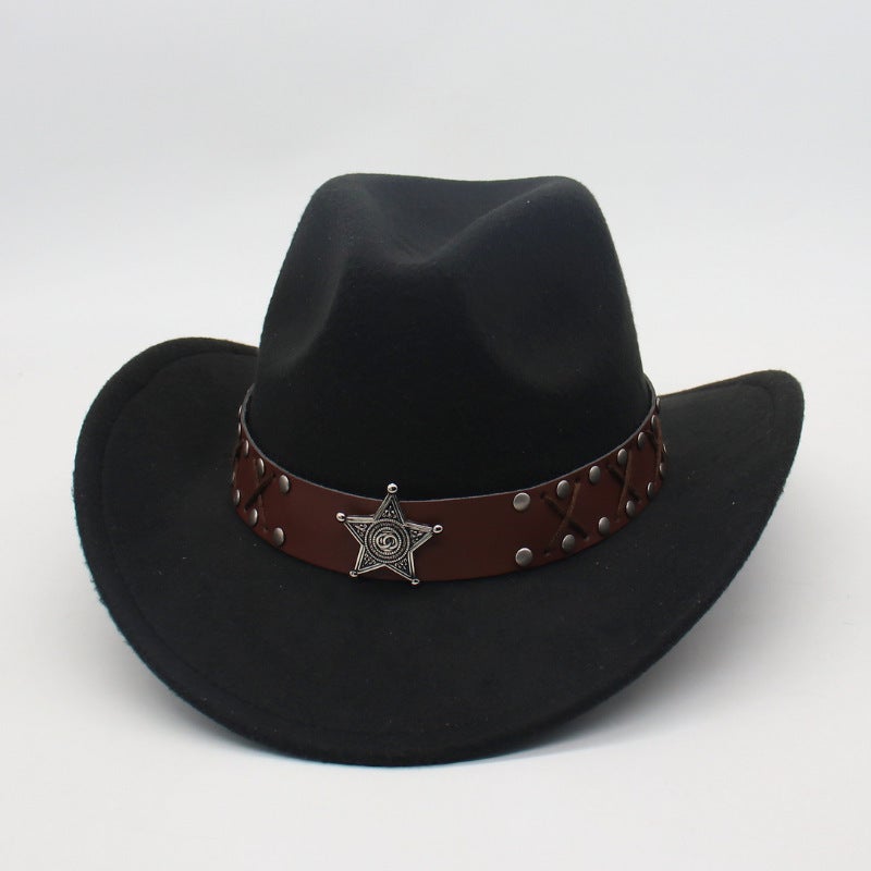 Winter Cowboy Hat Unisex Couple Mongolian Knight Decorative  Hat - Image 1