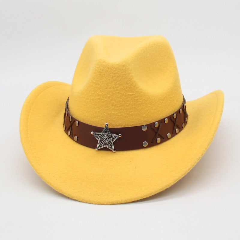 Winter Cowboy Hat Unisex Couple Mongolian Knight Decorative  Hat - Image 4