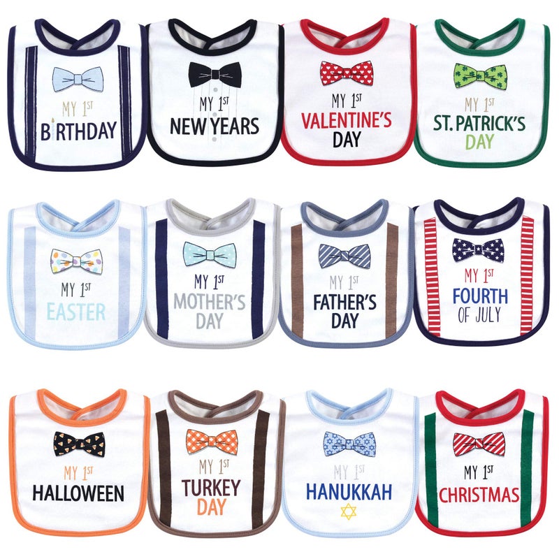 Little Treasure Little Treasure Unisex Baby Cotton Bibs Holiday Bow Ties One Size 