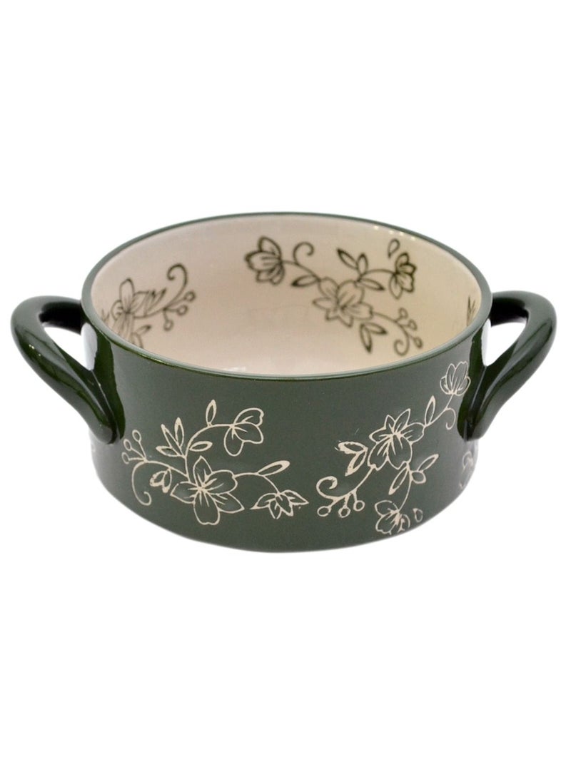 Temp-tations Temp-tations 4-Piece Floral Lace Bakers with Metal Wire Rack, Green  - Image 3