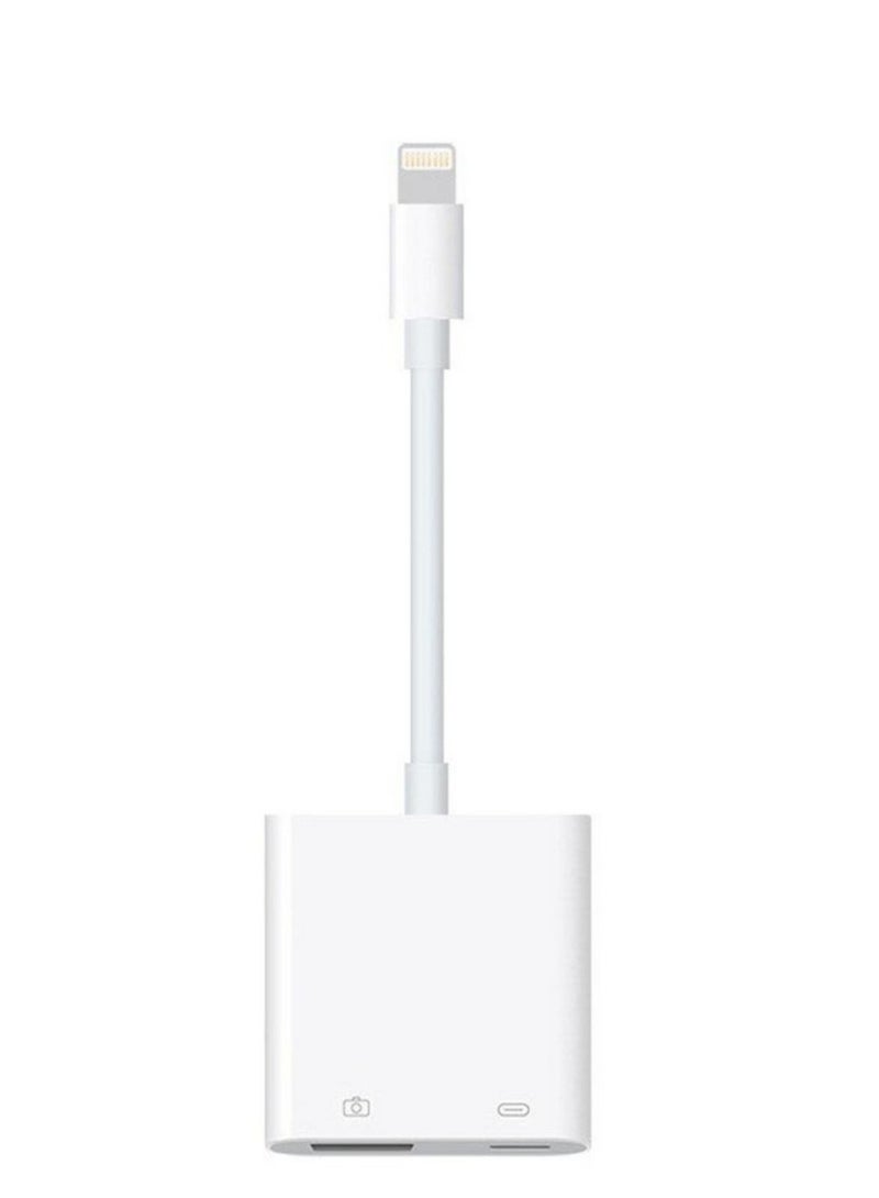 USB And Camera To Lightning Adapter White - Image 1