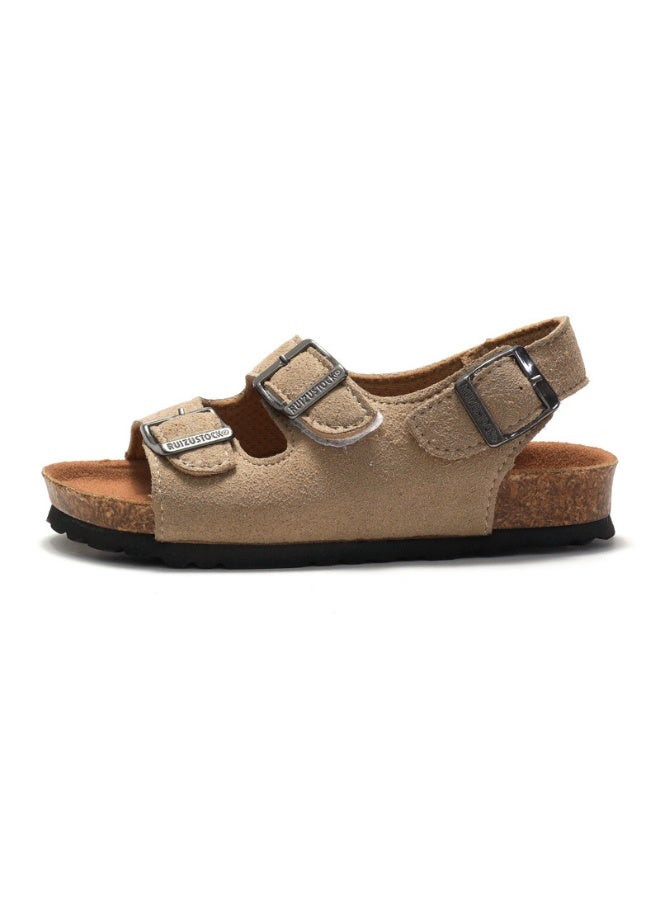 NIBEMINENT For Children Sandals Girls And Boys Sandals Breathable Flats Shoes Summer Comfortable cork sandals 