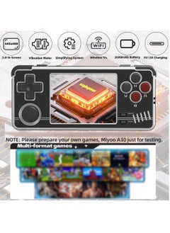 Miyoo Miyoo A30 Handheld Game Console 2.8-inch 640*480 IPS Screen 2600mAh Compatible with WiFi Multiplayer Portable Case(Black White)  - Image 2