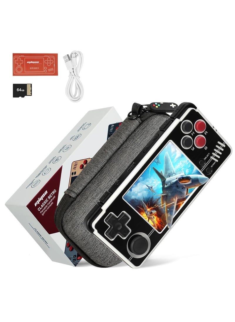 Miyoo - Miyoo A30 Handheld Game Console 2.8-inch 640*480 IPS Screen 2600mAh Compatible with WiFi Multiplayer Portable Case(Black White) - Image 1