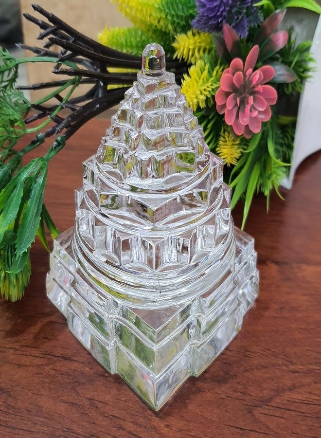 Denique Crystal shri Yantra meru Shree Yantra Blessed & Energized for Spiritual Powers, Correcting Vastu Doshas 30-40 Grams - Image 1