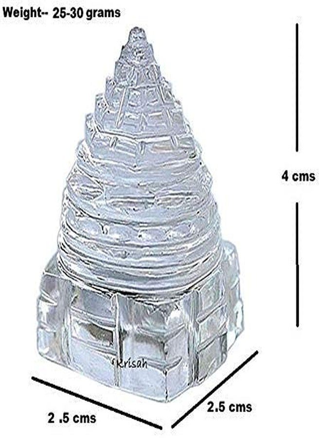 Denique Crystal shri Yantra meru Shree Yantra Blessed & Energized for Spiritual Powers, Correcting Vastu Doshas 30-40 Grams - Image 2