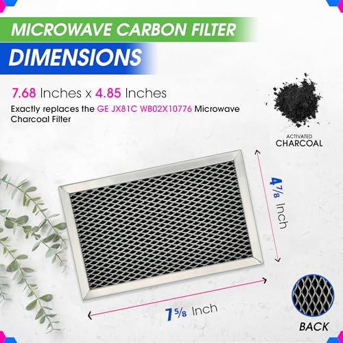 Bagean Microwave Filter Replacement 7.68" x 4.85" JX81C WB02X10776 GE Microwave Charcoal Filter - Also Fits LG Kenmore Carbon Filters - Freshens the Kitchen Air in Over the Range Oven Vent Fan - Image 3