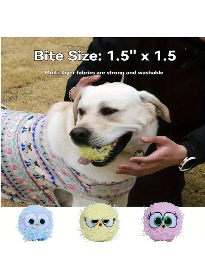 Durable Squeaky Dog Toy Ball Blue Tear Resistant For Aggressive Chewers Dental Cleaning - Image 1