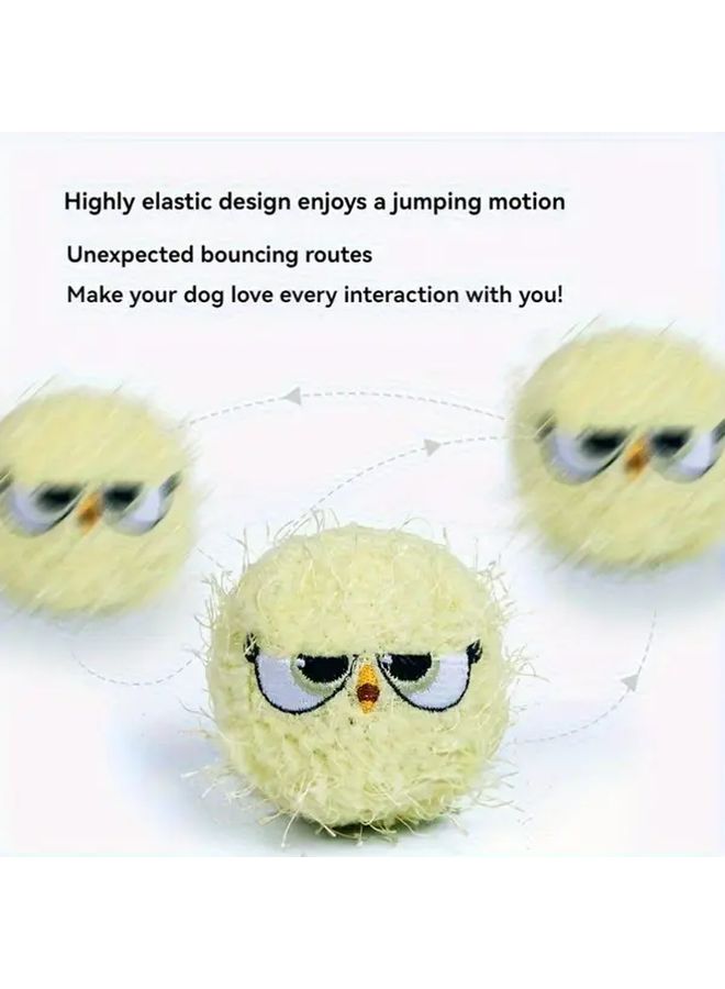 Durable Squeaky Dog Toy Ball Blue Tear Resistant For Aggressive Chewers Dental Cleaning - Image 3