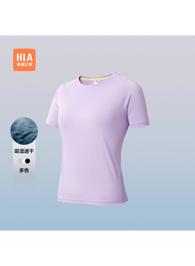 HLA 25 Summer Sports Sss Print Stretch Running Women'S Short-Sleeve T-Shirt - Image 2