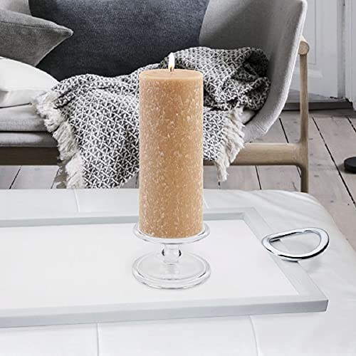 Root Candles Unscented Pillar Candles Beeswax Enhanced Textured Timberline™ Pillar Candle, 3 x 9-Inch, Taupe - Image 3
