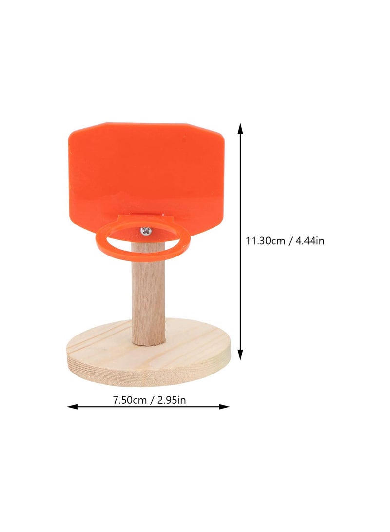 GGOOT Bird Toys Mini Basketball Hoop Bird Trick Tabletop Toys Bird Chew Toys Educational Developmental Toy with Chew Balls for Bird Parrot Macaw Parakeet Random Color  - Image 3