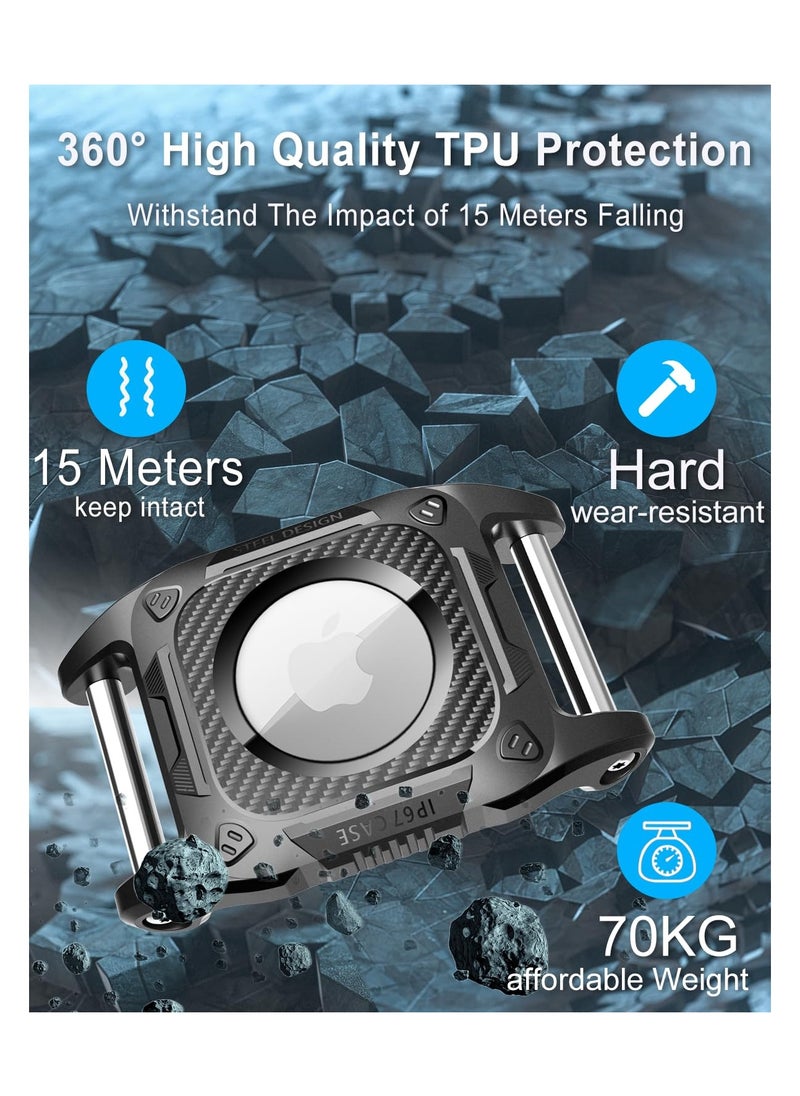 Excefore - Airtag Dog Collar Holder,IPX8 Waterproof Dog Airtag Holder Case,Hard TPU Full Protection with Detachable Iron Bolt for Air Tag Dog Collar,Compatible Apple Air tag. - Image 1