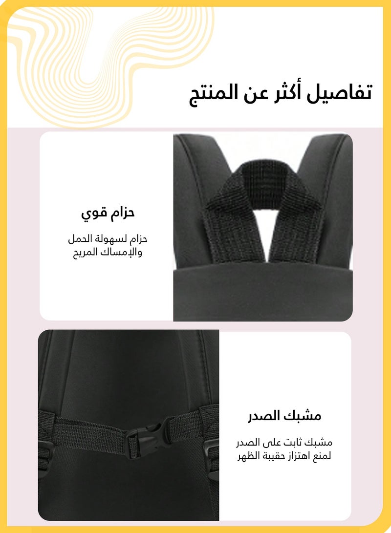 شي آند ليتل حقيبة ظهر للأطفال بشكل دب أسود لطيف جدًا، حقيبة صغيرة وخفيفة الوزن لمرحلة ما قبل المدرسة للأولاد والبنات من عمر 2 إلى 5 سنوات، حقيبة ظهر متينة للأطفال للمدرسة ورياض الأطفال والسفر - Image 4