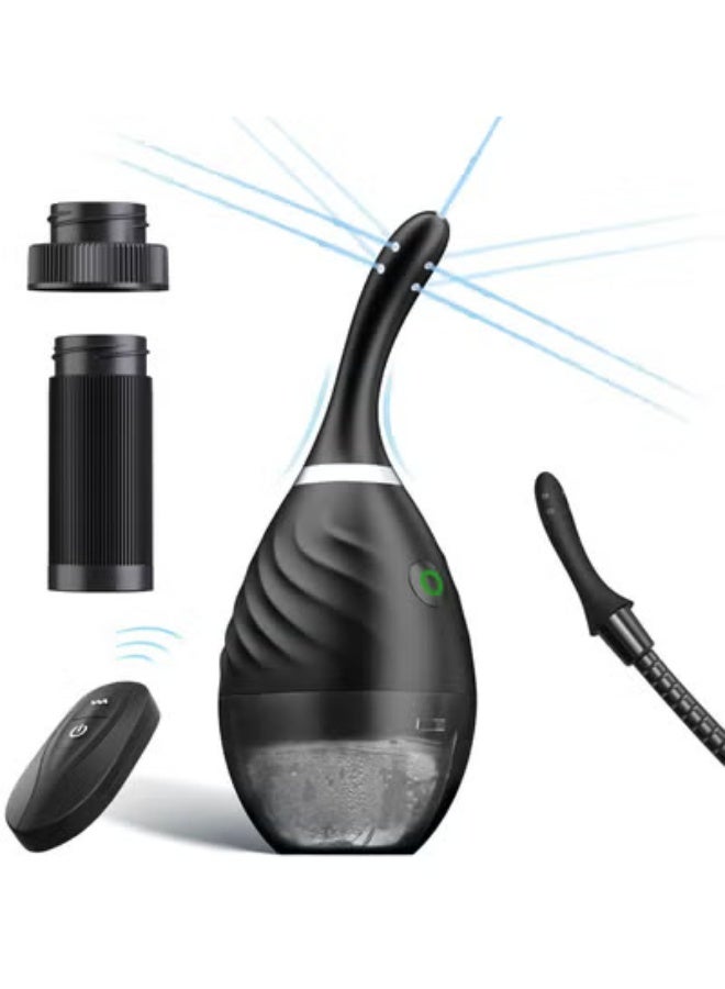 general Portable Electric Colon Irrigator for Personal Hygiene, 3-Speed Adjustable, Silicone Nozzle, Reusable Home Enema Kit with Remote Control & Anti-Backflow, USB Charging 15oz - Image 1
