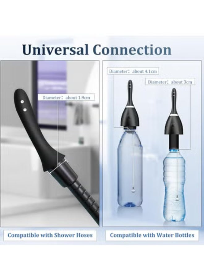 general Portable Electric Colon Irrigator for Personal Hygiene, 3-Speed Adjustable, Silicone Nozzle, Reusable Home Enema Kit with Remote Control & Anti-Backflow, USB Charging 15oz - Image 4