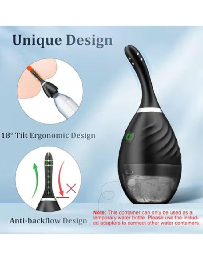 general Portable Electric Colon Irrigator for Personal Hygiene, 3-Speed Adjustable, Silicone Nozzle, Reusable Home Enema Kit with Remote Control & Anti-Backflow, USB Charging 15oz - Image 2