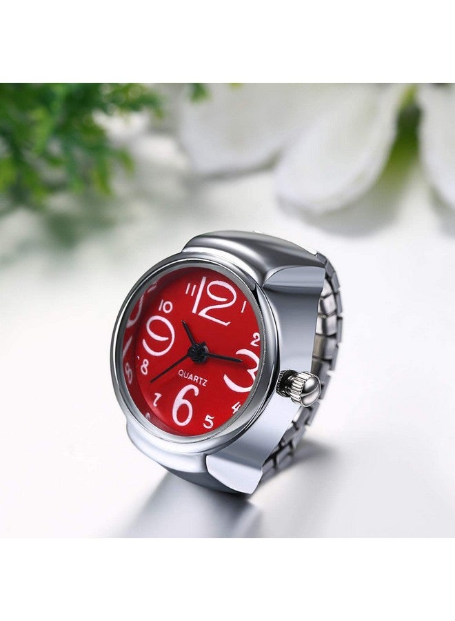 YouBella Jewellery Stylish Unisex Finger Ring Watch for Girls/Women/Men/Boys (Red) - Image 2