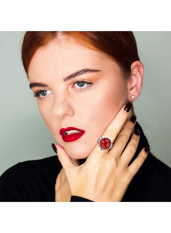 YouBella Jewellery Stylish Unisex Finger Ring Watch for Girls/Women/Men/Boys (Red) - Image 5