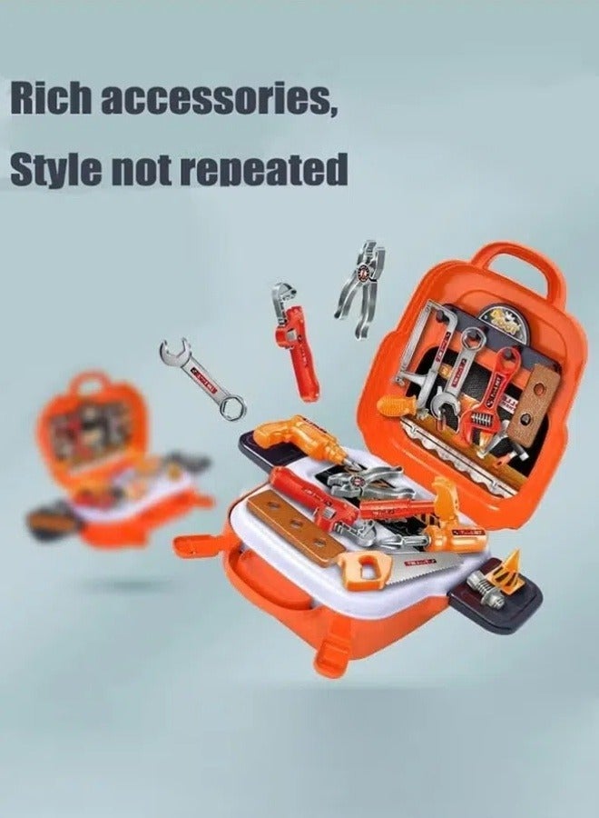 oldlaiben 22PCS Kids Tool Set, Tool Backpack Toy Play Set, Pretend Play Toddler Tool Toys with Construction Backpack for Boy Girl Present Birthday Dress Up Party  - Image 4
