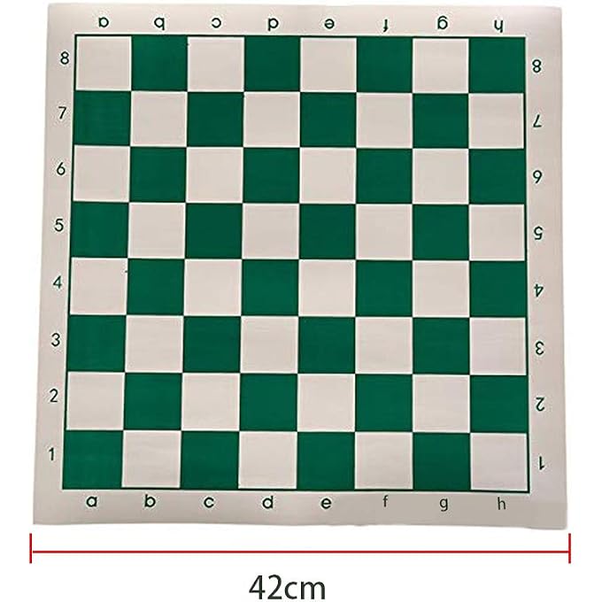 KASCLINO Tournament Chess Mat, PU Leather Roll Up Chess Board, Lightweight & Non Slip, Kids & Adults (Size:42cm) - Image 3