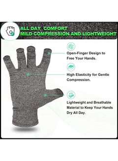 Depend Arthritis Compression Gloves, Women Men For Carpal Tunnel, Rheumatoid, Tendonitis, Fingerless For Computer Typing And Daily Work For Pain Relief - (1 Pair M)  - Image 4