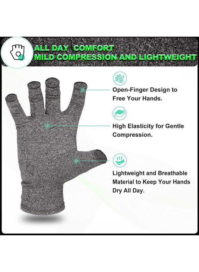 Depend - Arthritis Compression Gloves, Women Men For Carpal Tunnel, Rheumatoid, Tendonitis, Fingerless For Computer Typing And Daily Work For Pain Relief - (1 Pair M) - Image 1