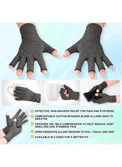 Depend Arthritis Compression Gloves, Women Men For Carpal Tunnel, Rheumatoid, Tendonitis, Fingerless For Computer Typing And Daily Work For Pain Relief - (1 Pair M)  - Image 5