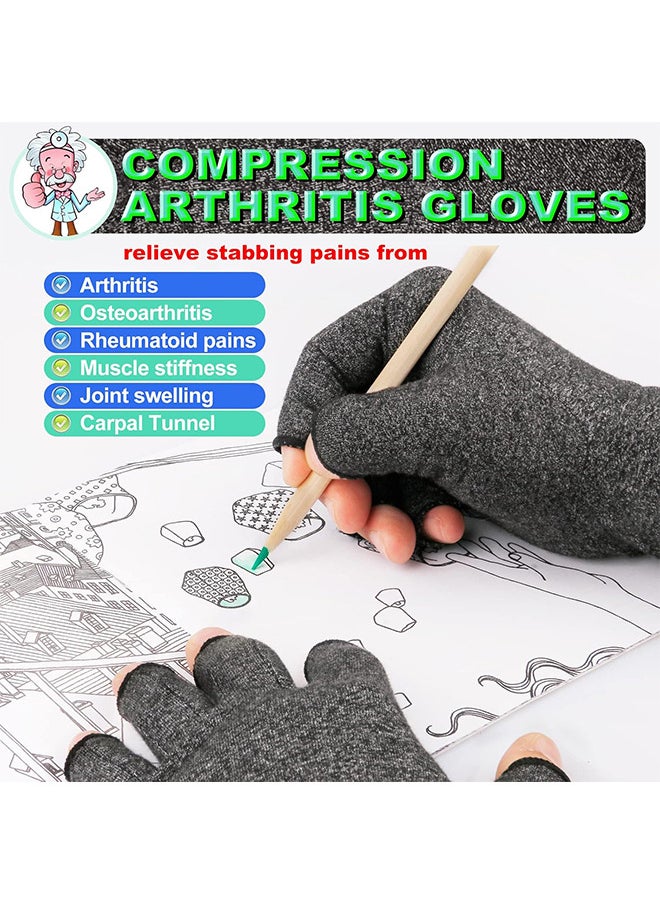 Depend - Arthritis Compression Gloves, Women Men For Carpal Tunnel, Rheumatoid, Tendonitis, Fingerless For Computer Typing And Daily Work For Pain Relief - (1 Pair M) - Image 1