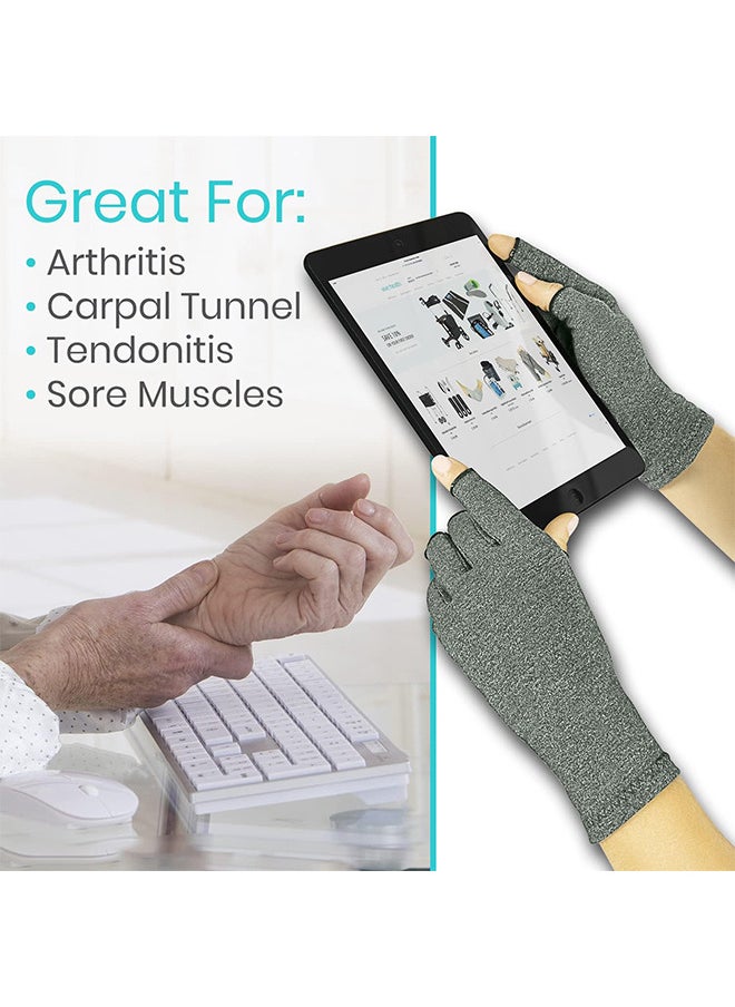 Depend - Arthritis Compression Gloves, Women Men For Carpal Tunnel, Rheumatoid, Tendonitis, Fingerless For Computer Typing And Daily Work For Pain Relief - (1 Pair M) - Image 1