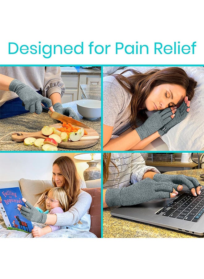 Depend - Arthritis Compression Gloves, Women Men For Carpal Tunnel, Rheumatoid, Tendonitis, Fingerless For Computer Typing And Daily Work For Pain Relief - (1 Pair M) - Image 1