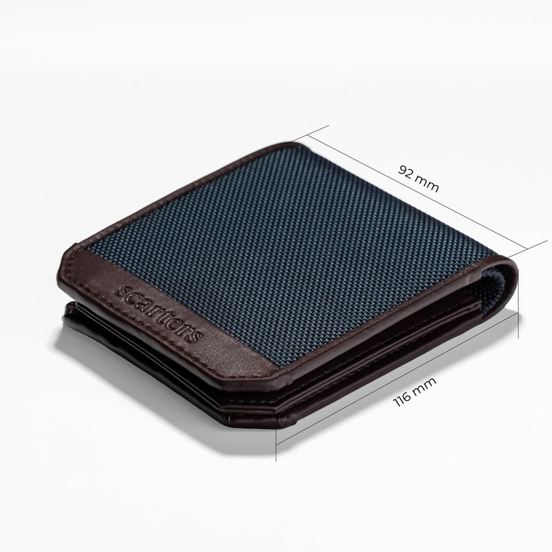 scarters Nylon Abundance Infinite Wallet For Men | Rfid Protected | Mindful Microfibre | 6 Card Slots & 2 Hidden Pockets | Deep Blue - Image 2