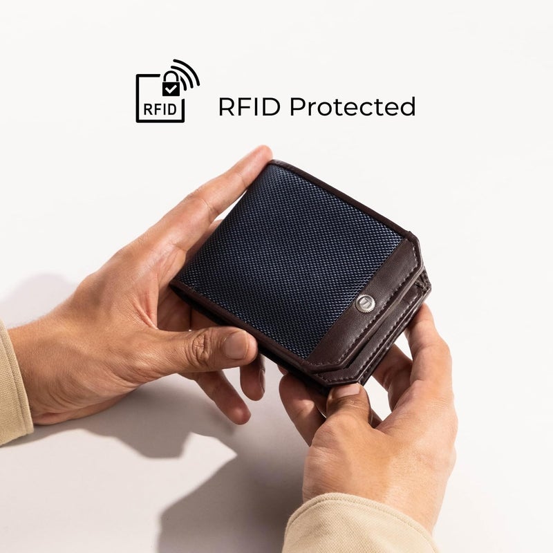 scarters Nylon Abundance Infinite Wallet For Men | Rfid Protected | Mindful Microfibre | 6 Card Slots & 2 Hidden Pockets | Deep Blue - Image 3
