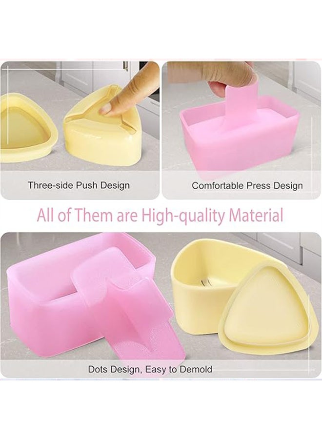3 قطع اونيجيري ميكر مولود, مثلث كلاسيكي رايس كرة Press for Kid Lunch Bento, Home DIY Sushi - Image 4
