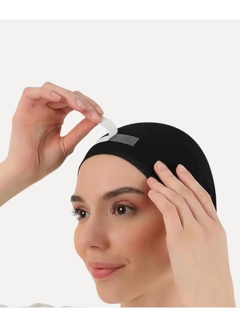 2 packs of double-sided hijab fixing tape, double-sided adhesive tape for securely and invisibly fixing clothes and hijabs, non-slip fixing strips for women for everyday use without the need for pins. - Image 5