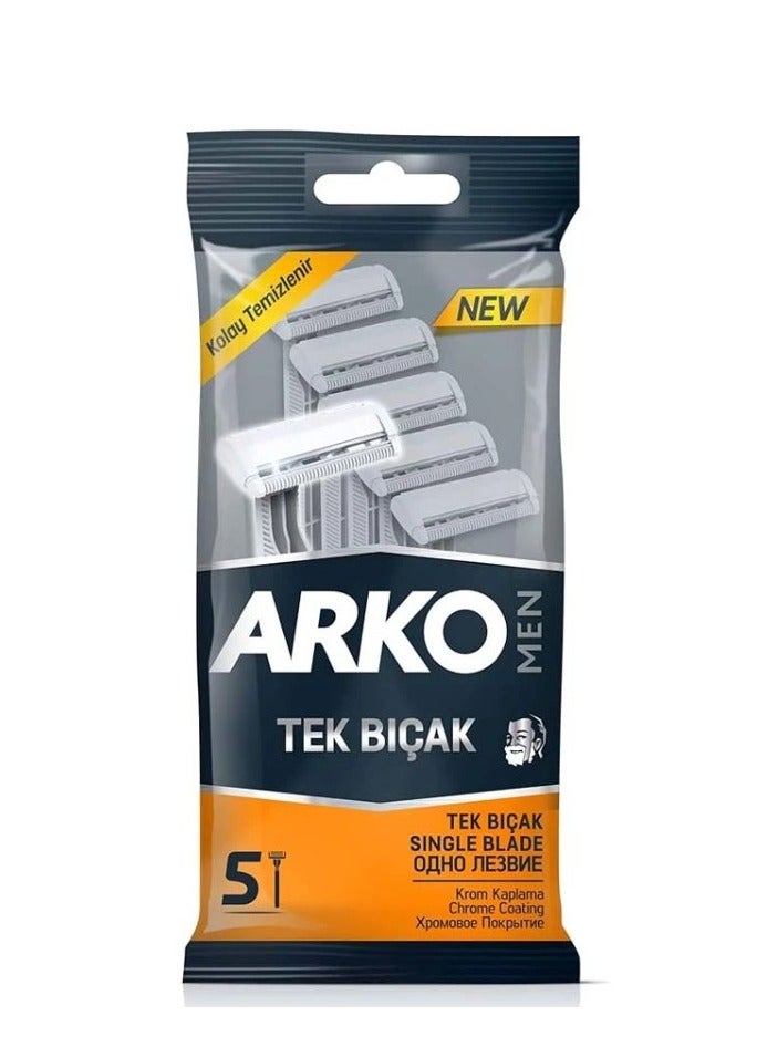 Arko Men's Razor Single Blade set of 5